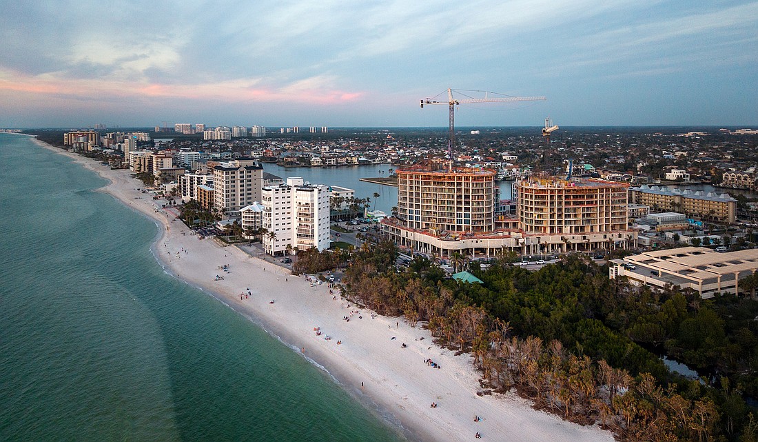 The Ritz-Carlton Residences, Naples has officially topped off construction.
